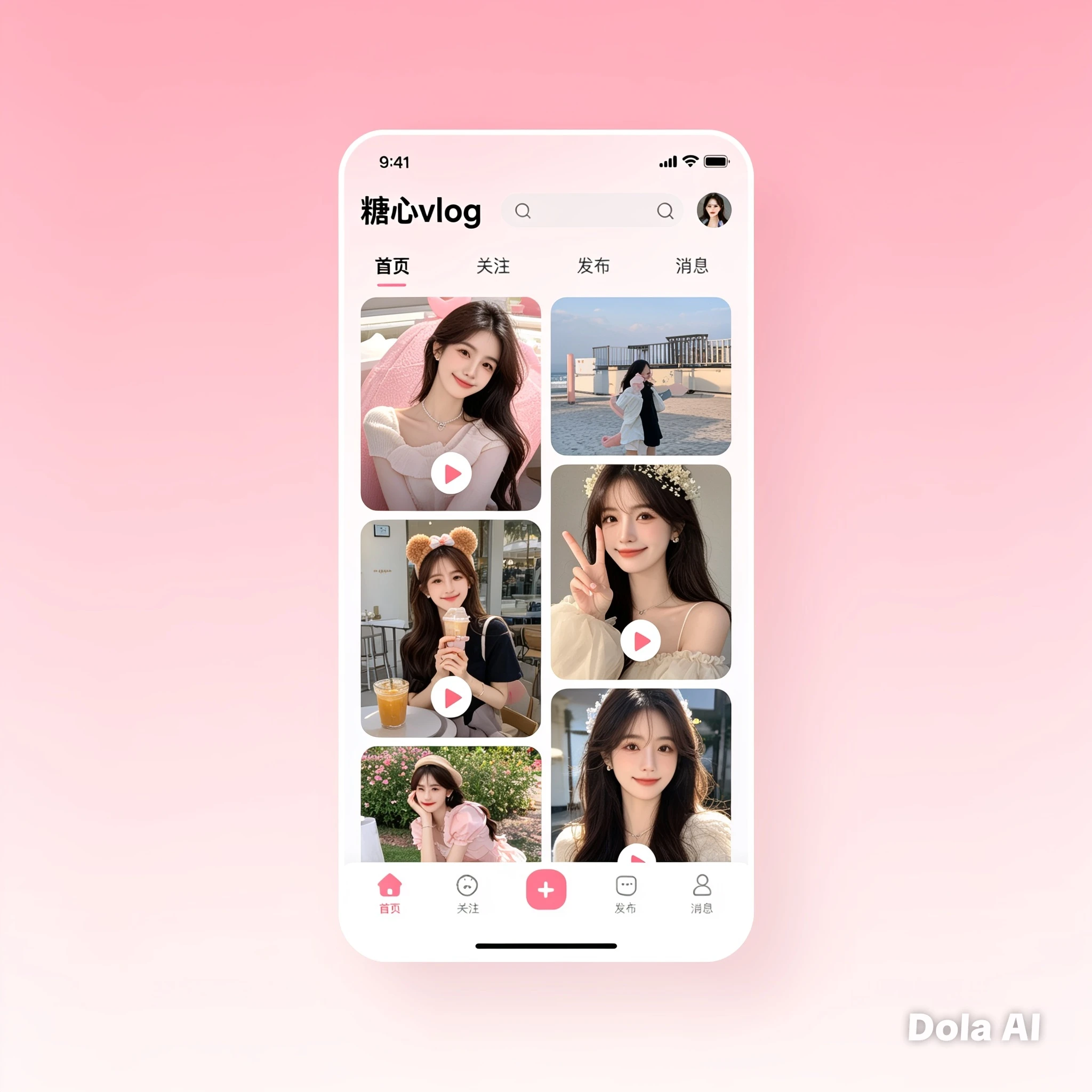 糖心Vlog APP生活内容浏览界面